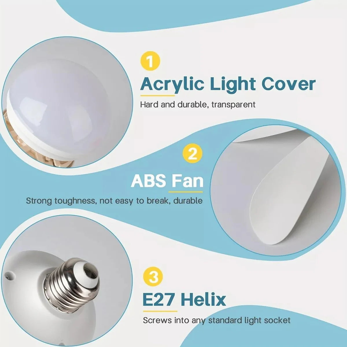 LED Ceiling Fan Light with Remote Control (40W)