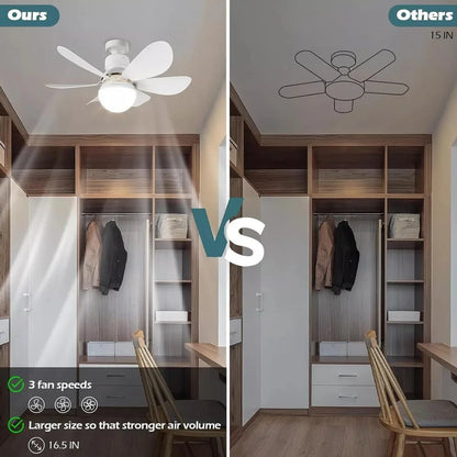 LED Ceiling Fan Light with Remote Control (40W)