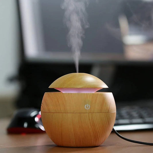 Ultrasonic Aromatherapy Humidifier & Air Diffuser (130 ml)